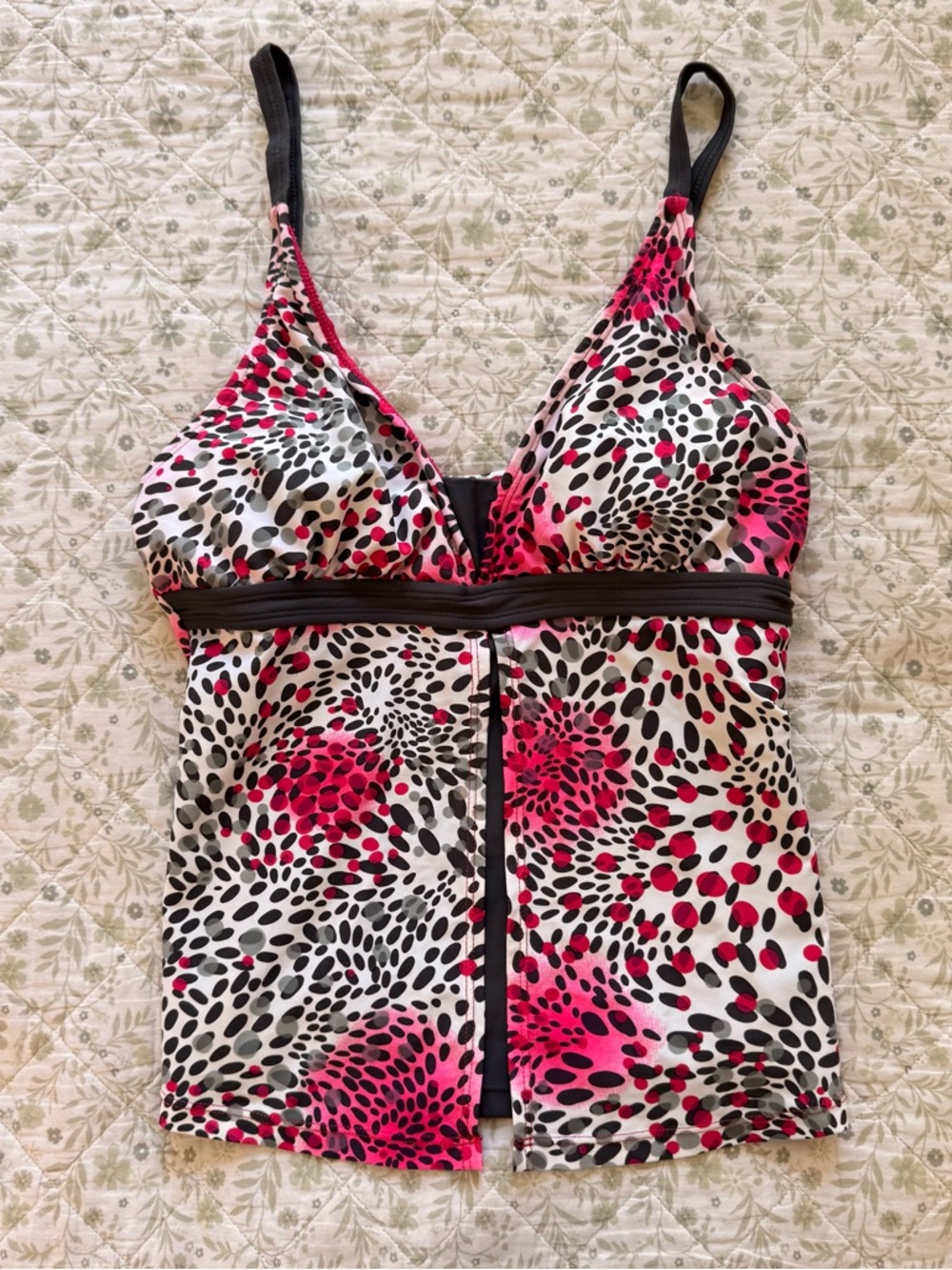 Y2K pink multicolored swim tank top